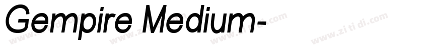 Gempire Medium字体转换